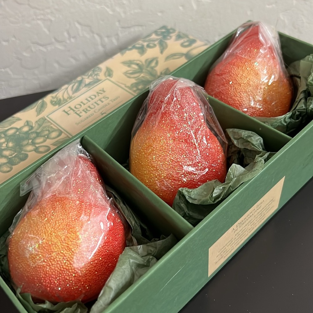 White Barn Candles Pears. Box set of 3 Pear candles White Barn Candle Co